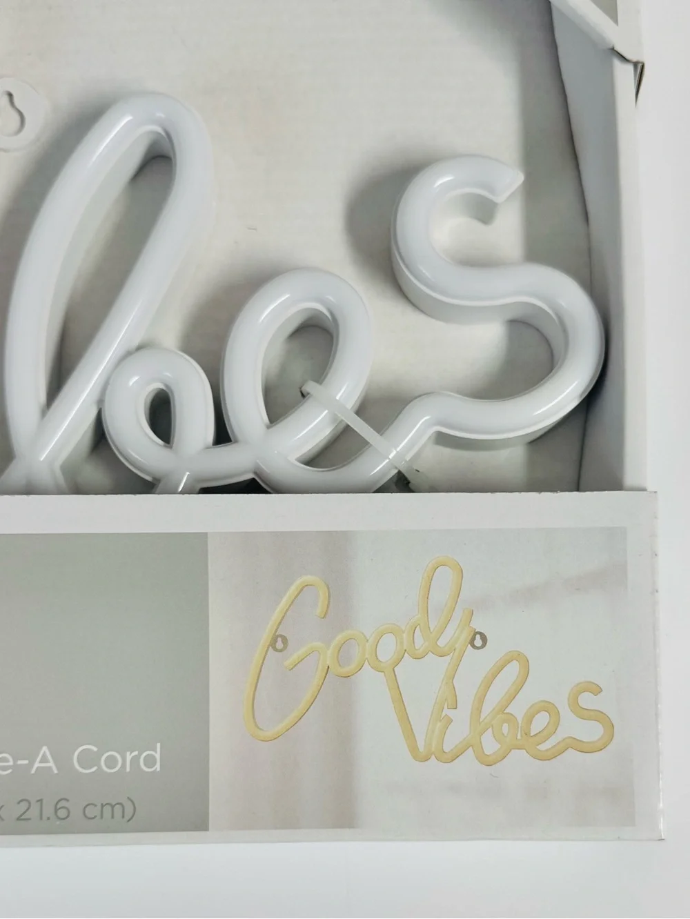 True Living Good Vibes LED Wall Sign Lighted Decor Wall Art NWT